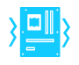  A clipart of the bottom of a motherboard  